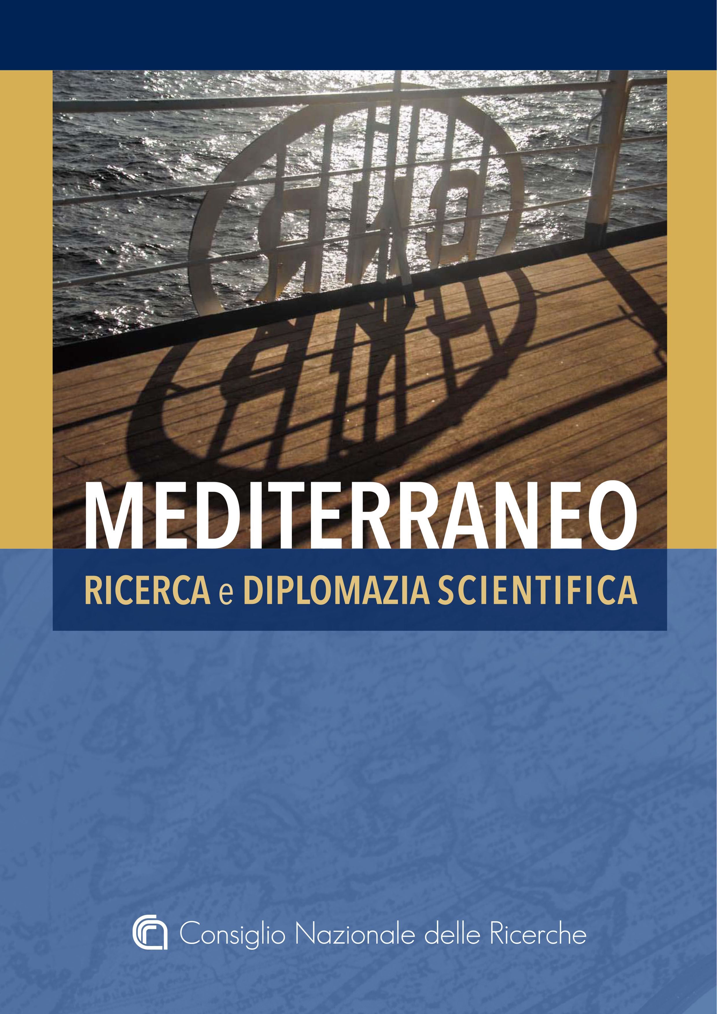 Copertina libro "Mediterraneo. Ricerca e diplomazia scientifica"
